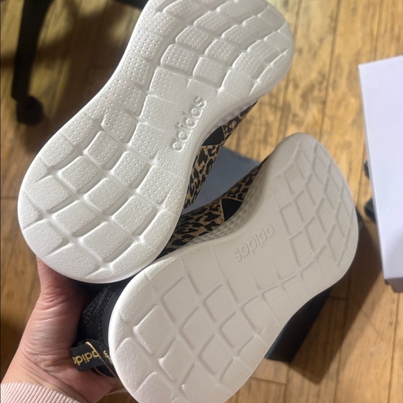 adidas Black and Leopard Print Slip-On Sneakers - Picture 3 of 3